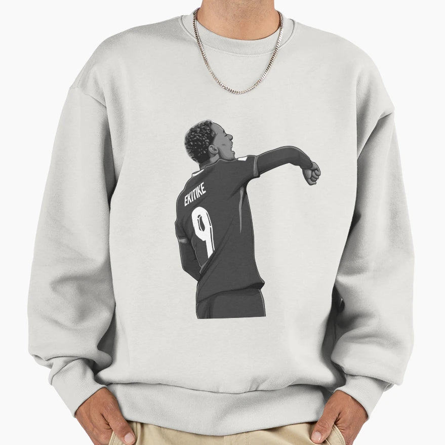 Hugo Ekitike Black And White Version Sweatshirt - Graphic Print Unisex - T-Shirt, Sweatshirt, Hoodie