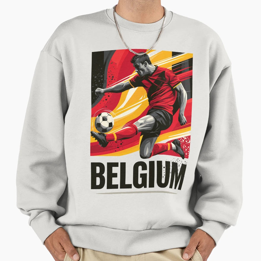Belgium Soccer Sweatshirt - Graphic Print Unisex - T-Shirt, Sweatshirt, Hoodie