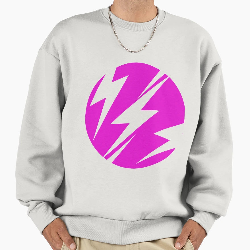 Purple Lightning Bolt Sweatshirt - Casual Everyday Wear for Adults - T-Shirt, Sweatshirt, Hoodie