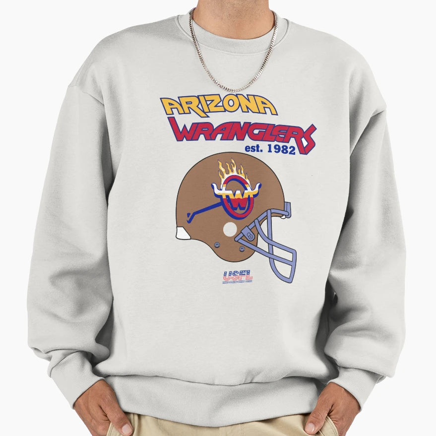 Arizona Wranglers Helmet Sweatshirt - Minimalist Print for Adults - T-Shirt, Sweatshirt, Hoodie