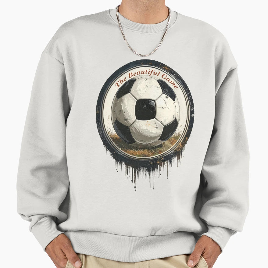 Beautiful Game Soccer Ball Emblem Sweatshirt - Fun Novelty Design Unisex - T-Shirt, Sweatshirt, Hoodie