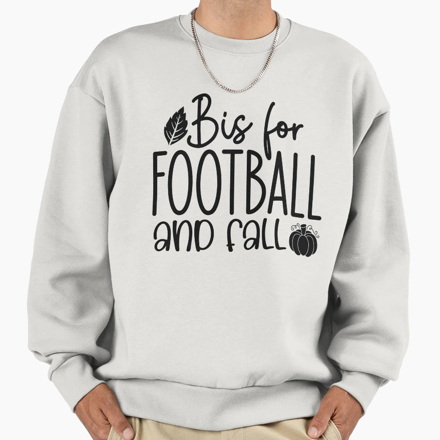 Football And Fall Autumn Season Leaves Sweatshirt - Novelty Apparel Unisex - T-Shirt, Sweatshirt, Hoodie