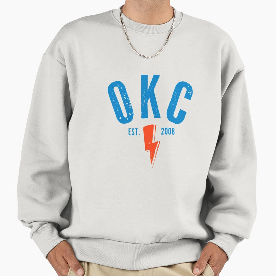 Oklahoma Bolt Today Art Sweatshirt - Novelty Apparel for Adults - T-Shirt, Sweatshirt, Hoodie