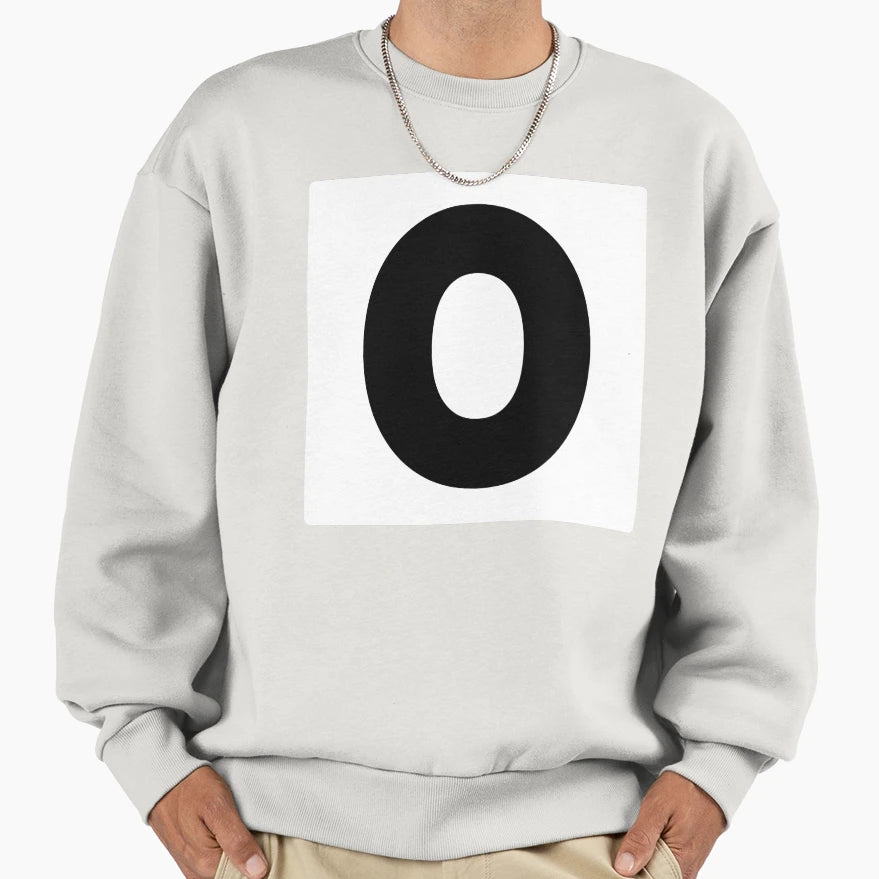 Letter O Sweatshirt - Graphic Print for Adults - T-Shirt, Sweatshirt, Hoodie