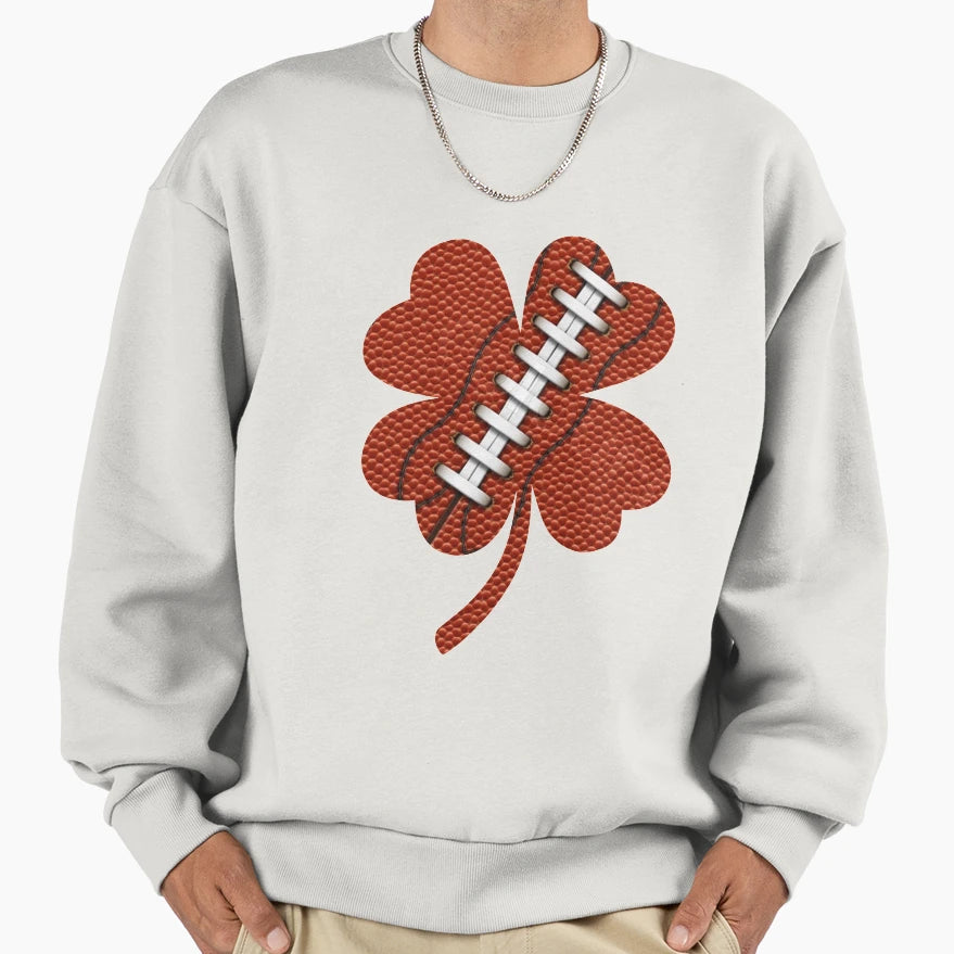 Football Clover Patrick Day Sweatshirt - Fun Novelty Design Men Women - T-Shirt, Sweatshirt, Hoodie