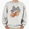 Football Checkered Coquette Sweatshirt - Casual Everyday Wear for Adults - T-Shirt, Sweatshirt, Hoodie