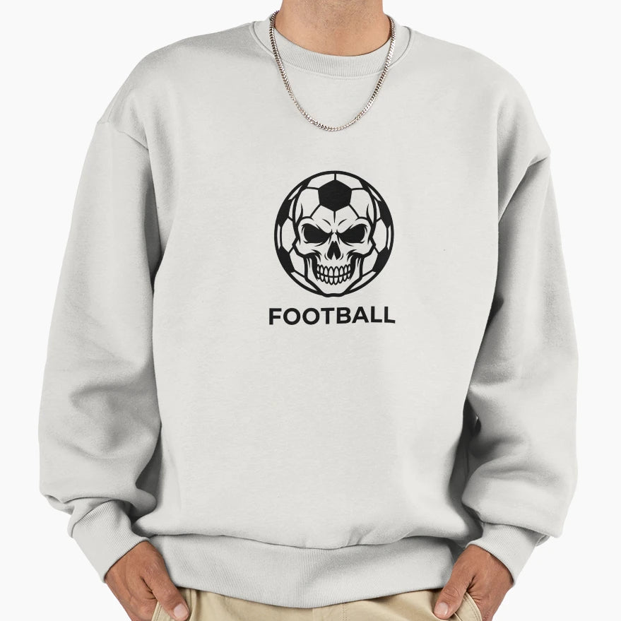 Fierce Soccer Skull Minimalist Sweatshirt - Streetwear Style for Adults - T-Shirt, Sweatshirt, Hoodie