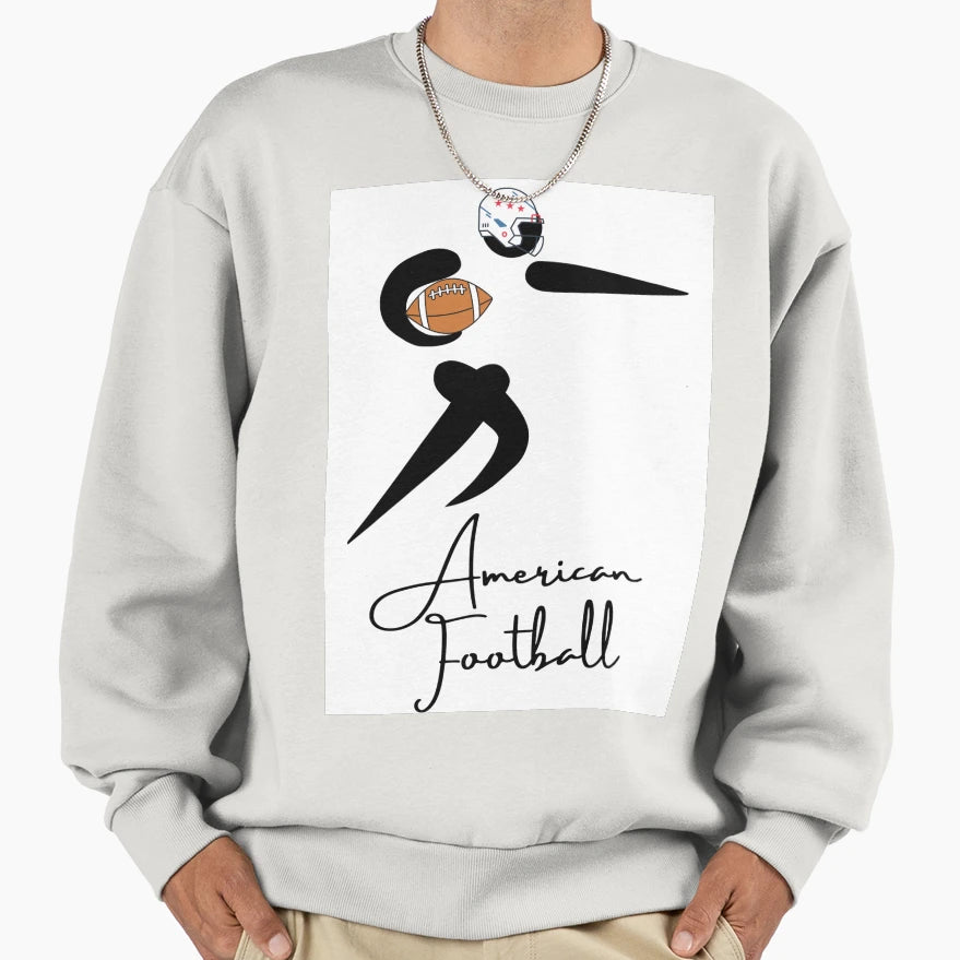 American Football Sweatshirt - Fun Novelty Design for Adults - T-Shirt, Sweatshirt, Hoodie