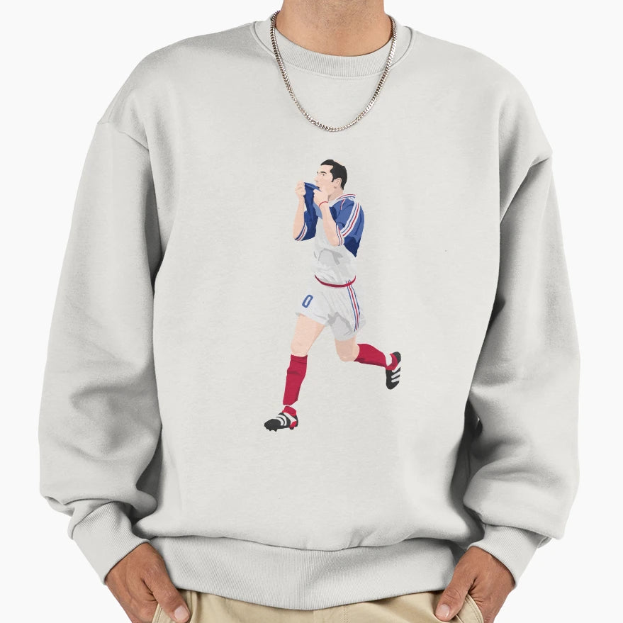 Zinedine Zidane France Sweatshirt - Graphic Print Unisex - T-Shirt, Sweatshirt, Hoodie