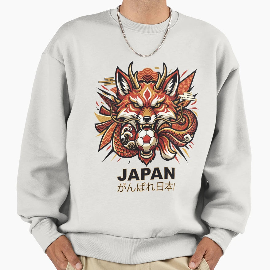 World Cup Japan Football Fox Sweatshirt - Streetwear Style Unisex - T-Shirt, Sweatshirt, Hoodie