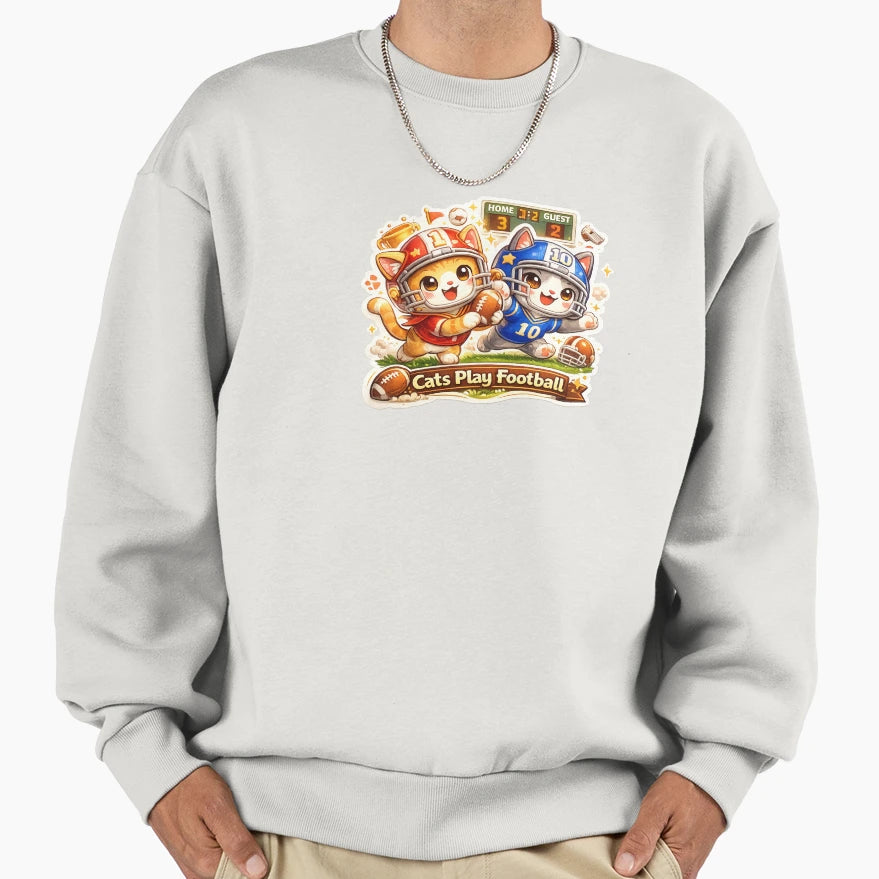 Cats Paly Football Sweatshirt - Novelty Apparel Men Women - T-Shirt, Sweatshirt, Hoodie