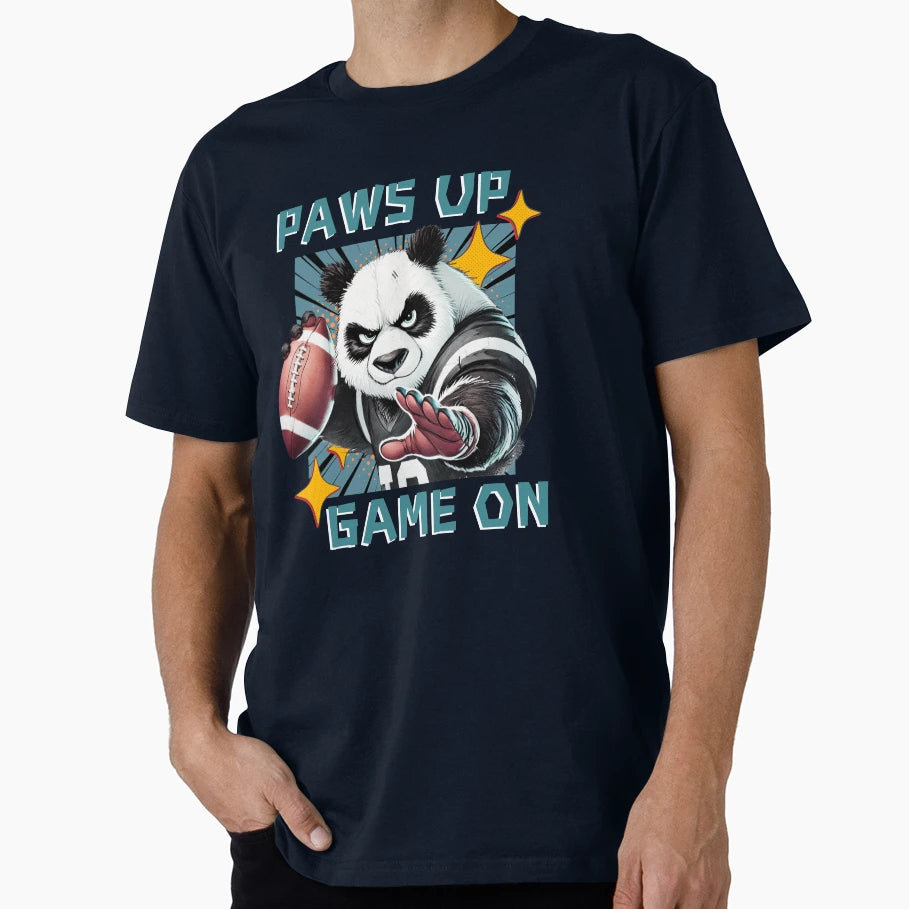 And Funny Panda Playing American Football T-Shirt - Unique Graphic Unisex - T-Shirt, Sweatshirt, Hoodie