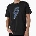 Electric Blue Lightning Bolt Outline T-Shirt - Custom Art Print Unisex - T-Shirt, Sweatshirt, Hoodie
