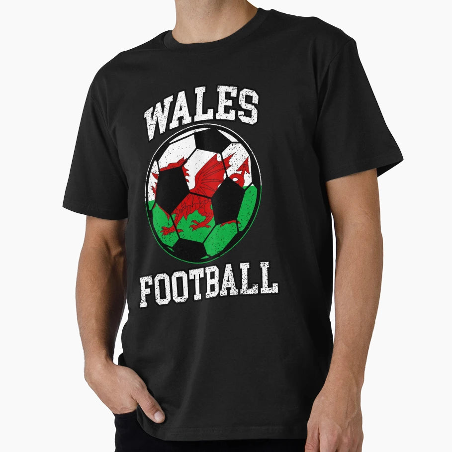 Soccer Ball Wales Soccer Fans And Teams T-Shirt - Unique Graphic Men Women - T-Shirt, Sweatshirt, Hoodie