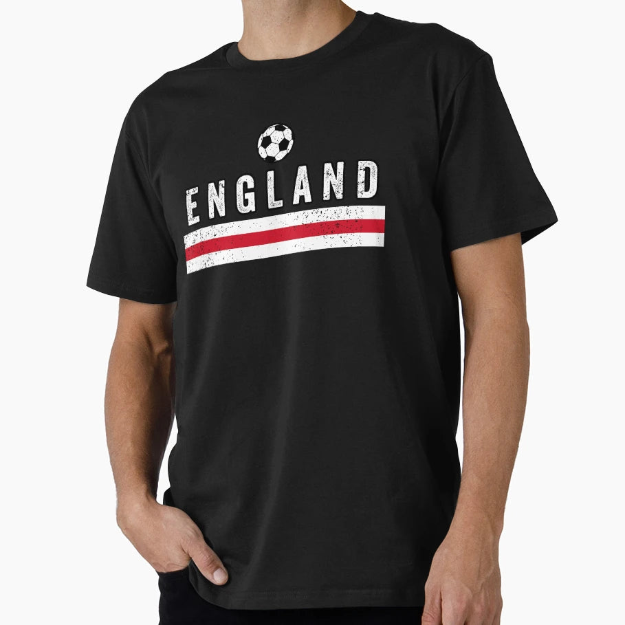 Soccer Teams Flag Lines England Fans T-Shirt - Unique Graphic Men Women - T-Shirt, Sweatshirt, Hoodie