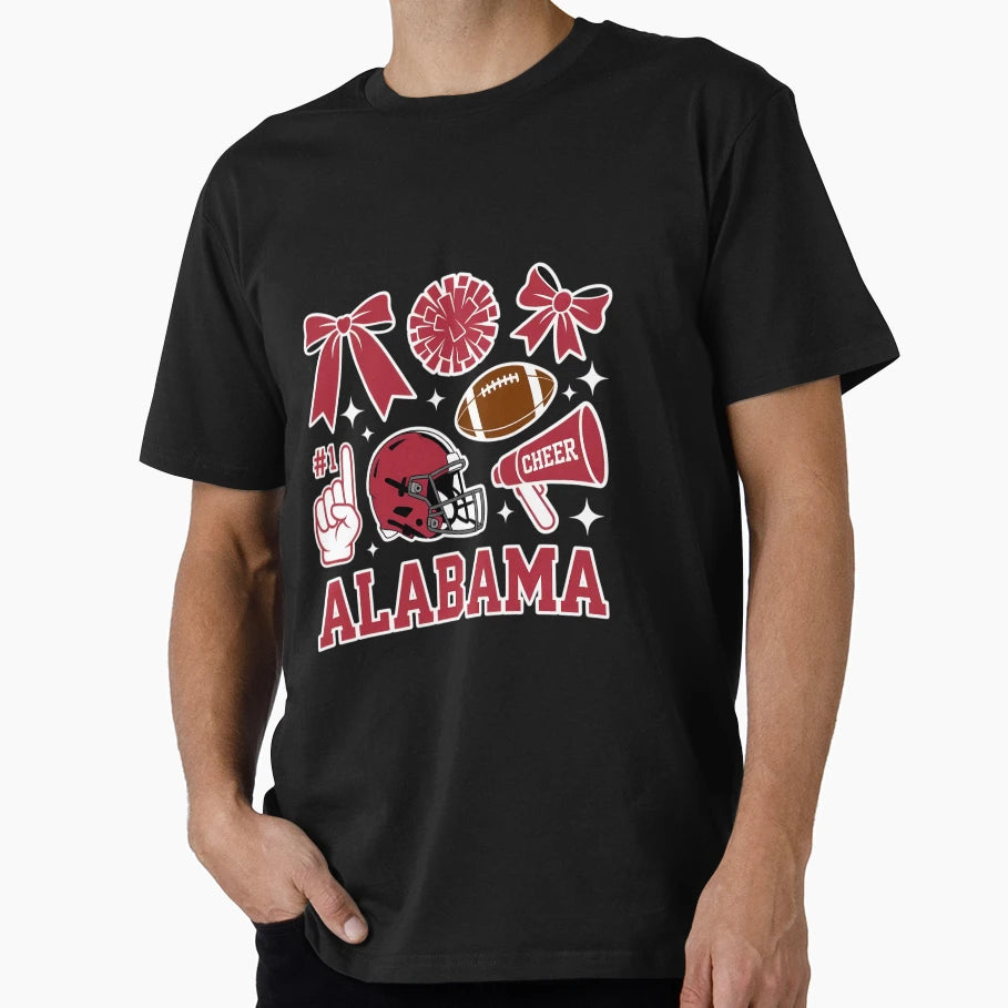 Alabama Crimson Tide Vive La Fete Red T-Shirt - Minimalist Print Men Women - T-Shirt, Sweatshirt, Hoodie