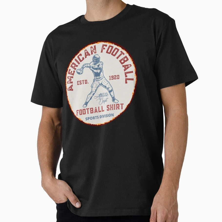 Distressed American Football Patch Its T-Shirt - Aesthetic Graphic Unisex - T-Shirt, Sweatshirt, Hoodie