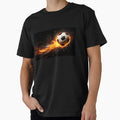 Soccer Ball Fire Effect T-Shirt - Streetwear Style Unisex - T-Shirt, Sweatshirt, Hoodie