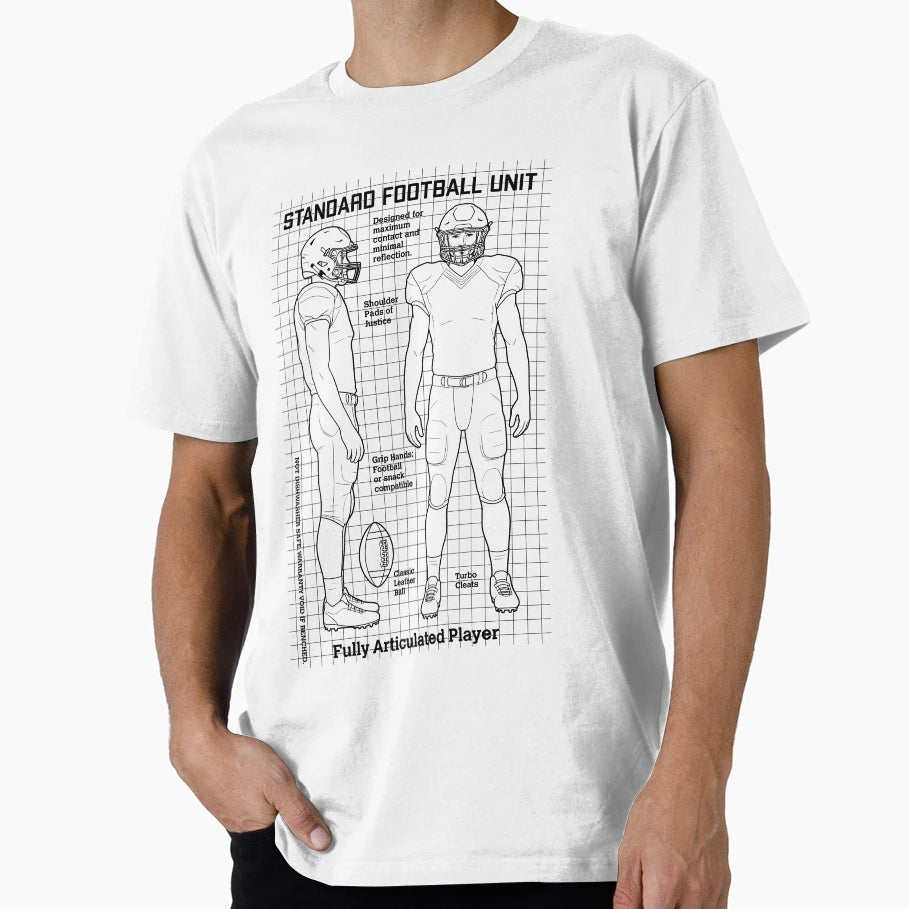 American Football Player Joke T-Shirt - Casual Everyday Wear Men Women - T-Shirt, Sweatshirt, Hoodie