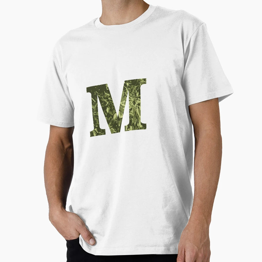 Alphabet Letter M Monogram T-Shirt - Graphic Print for Adults - T-Shirt, Sweatshirt, Hoodie