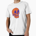 Orange Blue Skull T-Shirt - Graphic Print for Adults - T-Shirt, Sweatshirt, Hoodie