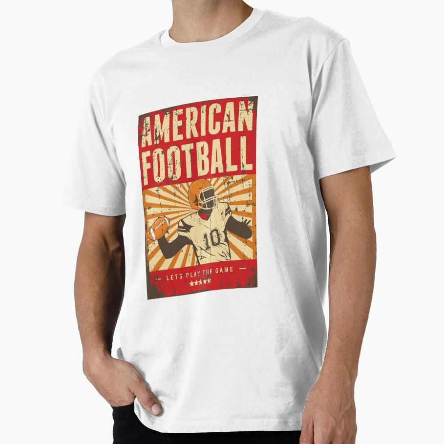 American Football Player Red Mustard T-Shirt - Graphic Print Men Women - T-Shirt, Sweatshirt, Hoodie