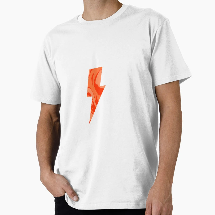 Orange Lightning Bolt T-Shirt - Custom Art Print Unisex - T-Shirt, Sweatshirt, Hoodie