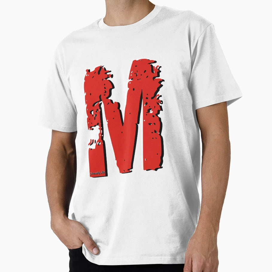 Initials M T-Shirt - Minimalist Print Unisex - T-Shirt, Sweatshirt, Hoodie