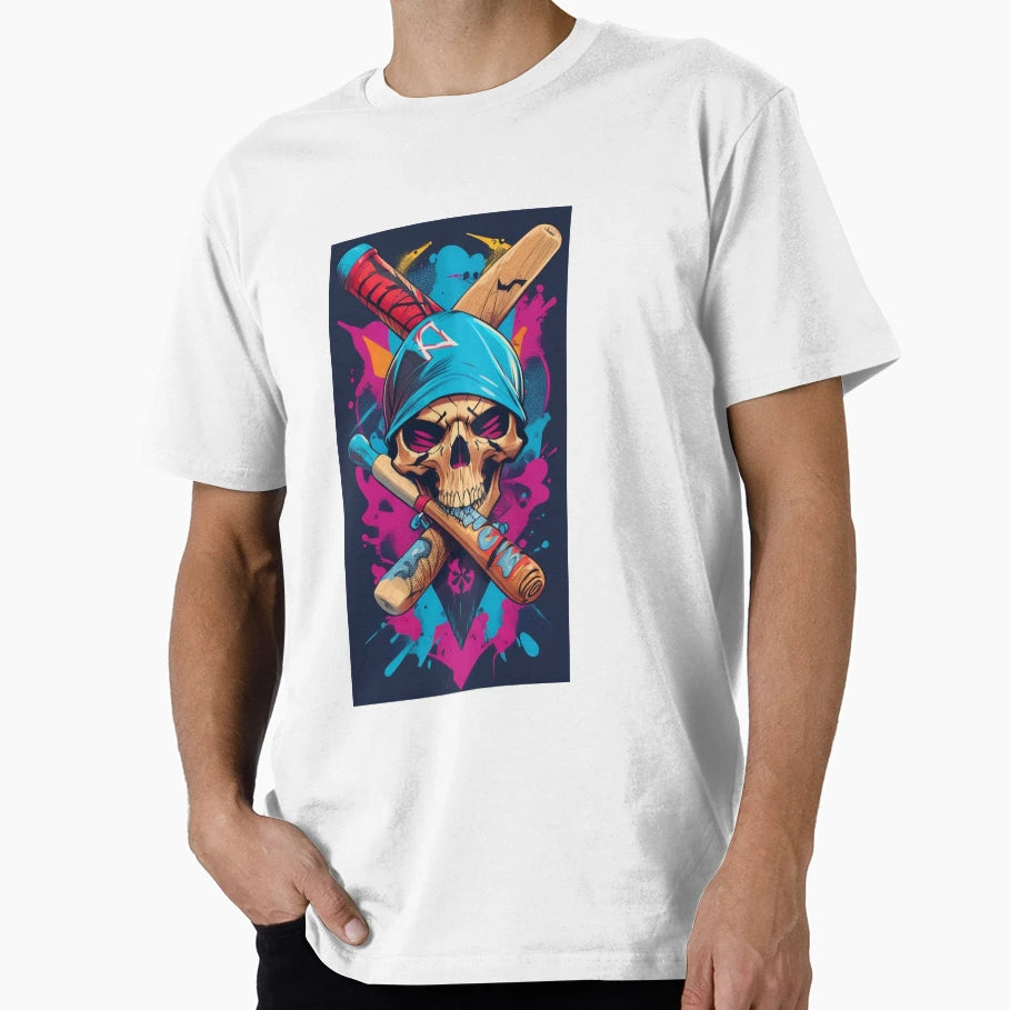 Broken Baseball Skull And Bones T-Shirt - Aesthetic Graphic Unisex - T-Shirt, Sweatshirt, Hoodie