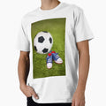 Close Up Small Sneakers And Soccer T-Shirt - Minimalist Print Men Women - T-Shirt, Sweatshirt, Hoodie