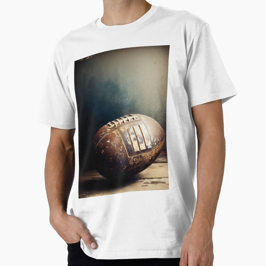3 Football Worn Out Textures Football T-Shirt - Graphic Print for Adults - T-Shirt, Sweatshirt, Hoodie