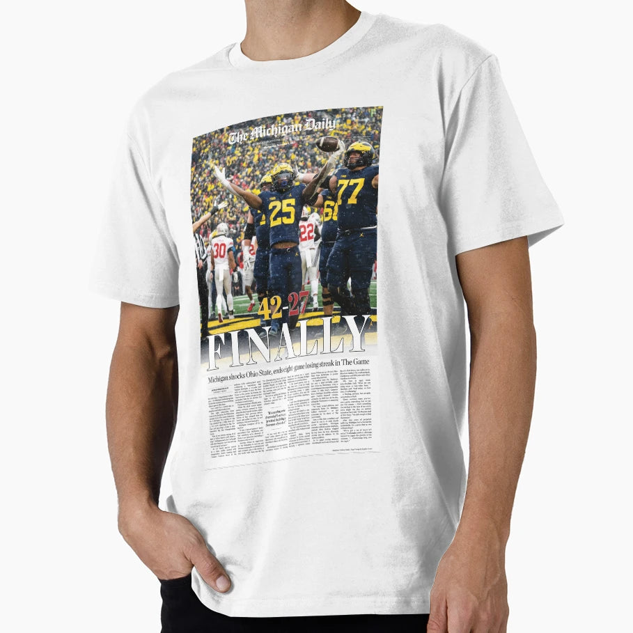 12 1 Michigan Daily Front Cover T-Shirt - Streetwear Style for Adults - T-Shirt, Sweatshirt, Hoodie