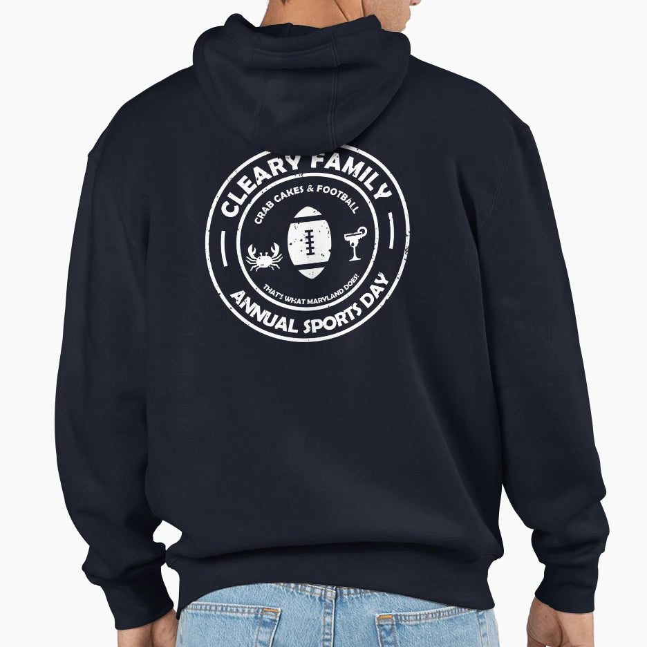 Cleary Family Football Hoodie - Graphic Print for Adults - T-Shirt, Sweatshirt, Hoodie