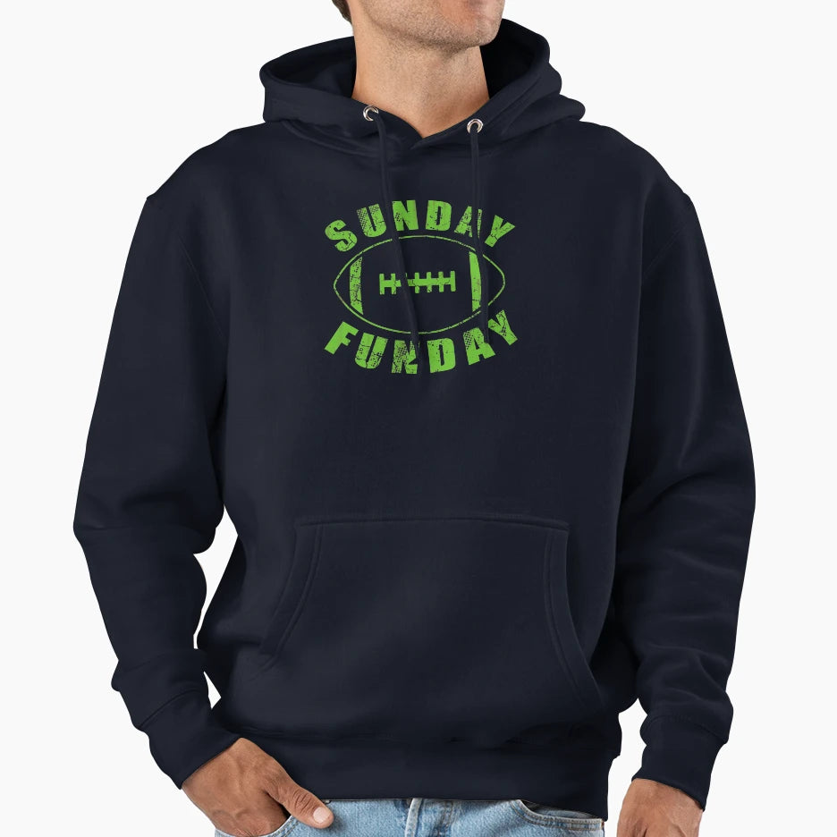 Sunday Funday Football Hoodie - Aesthetic Graphic Men Women - T-Shirt, Sweatshirt, Hoodie