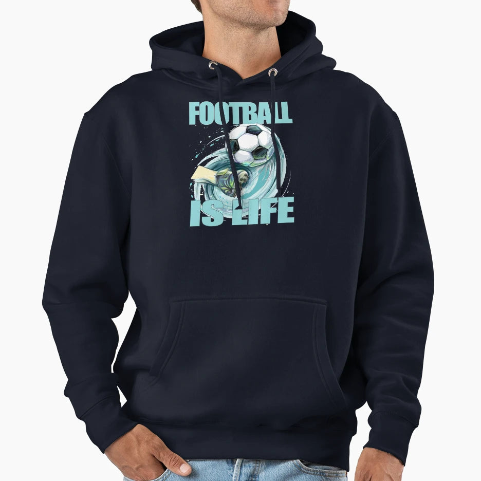 Football Is Life Hoodie - Graphic Print Unisex - T-Shirt, Sweatshirt, Hoodie