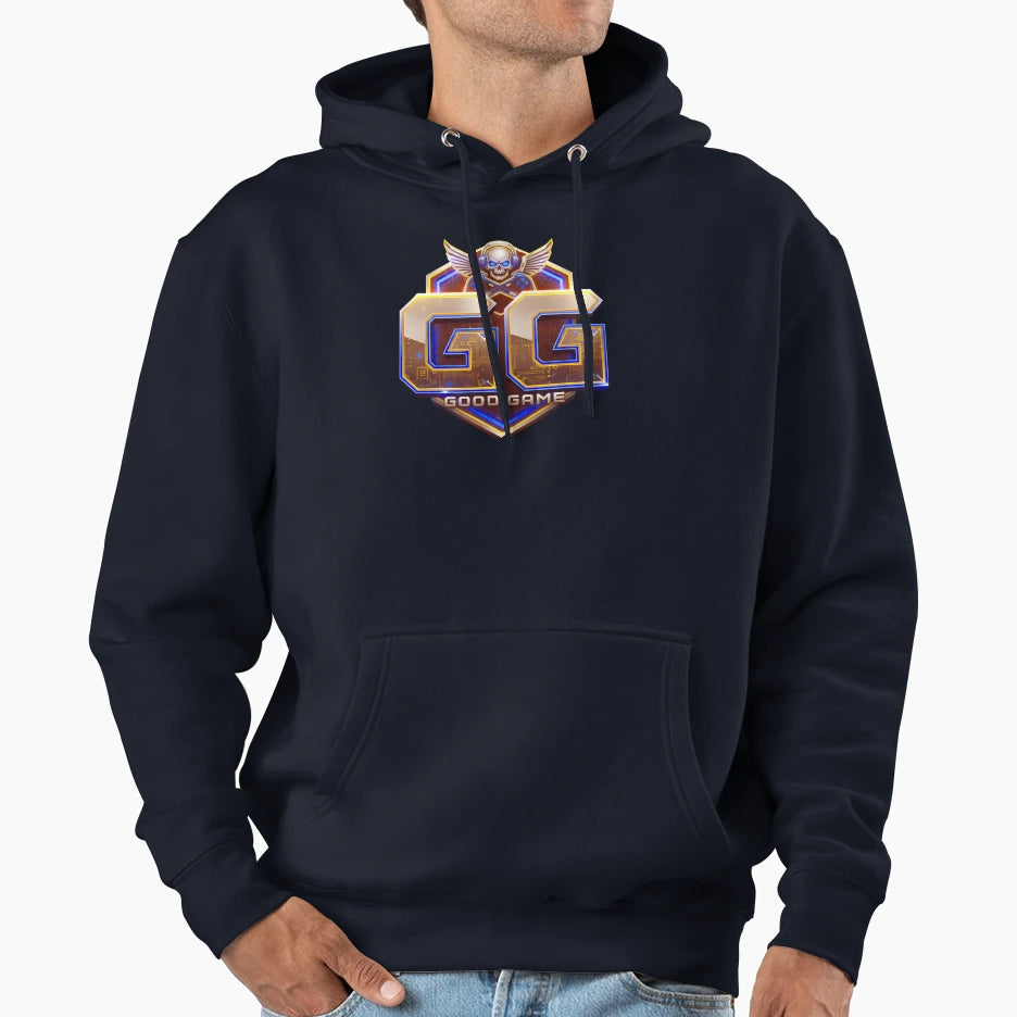 Gg Good Game Hoodie - Minimalist Print for Adults - T-Shirt, Sweatshirt, Hoodie