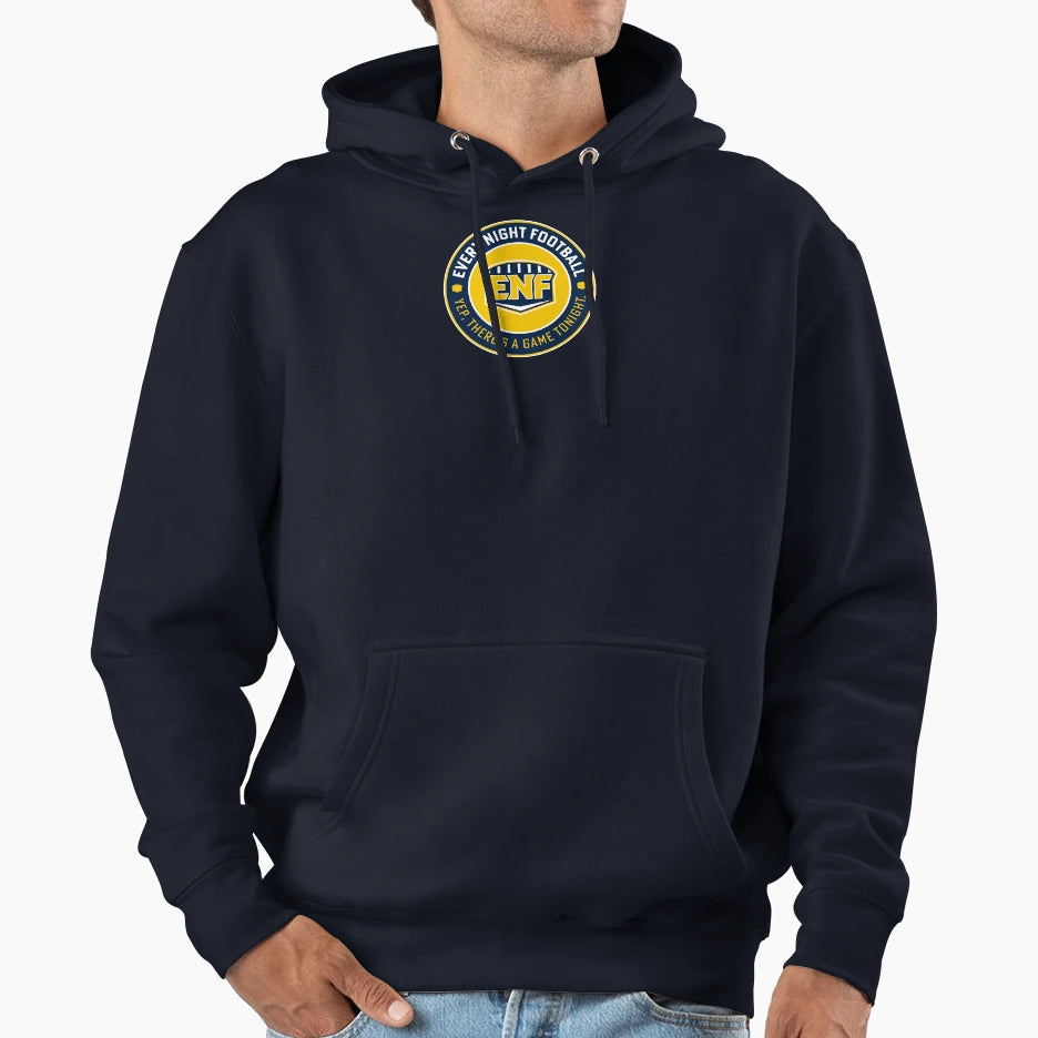 Every Night Football Circular Slogan Hoodie - Novelty Apparel for Adults - T-Shirt, Sweatshirt, Hoodie