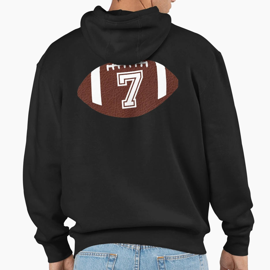 American Football Jersey No 7 Hoodie - Casual Everyday Wear for Adults - T-Shirt, Sweatshirt, Hoodie