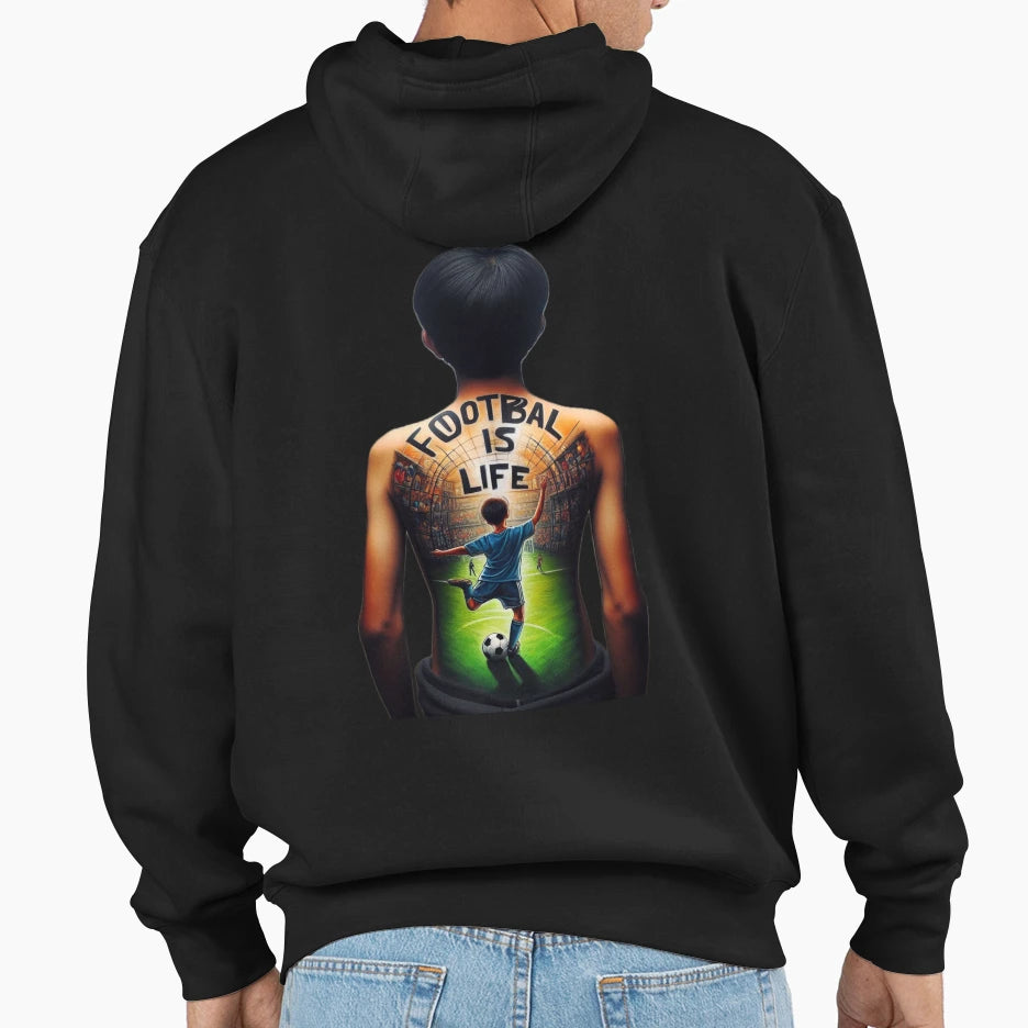 Football Is Whole Life Hoodie - Custom Art Print Unisex - T-Shirt, Sweatshirt, Hoodie