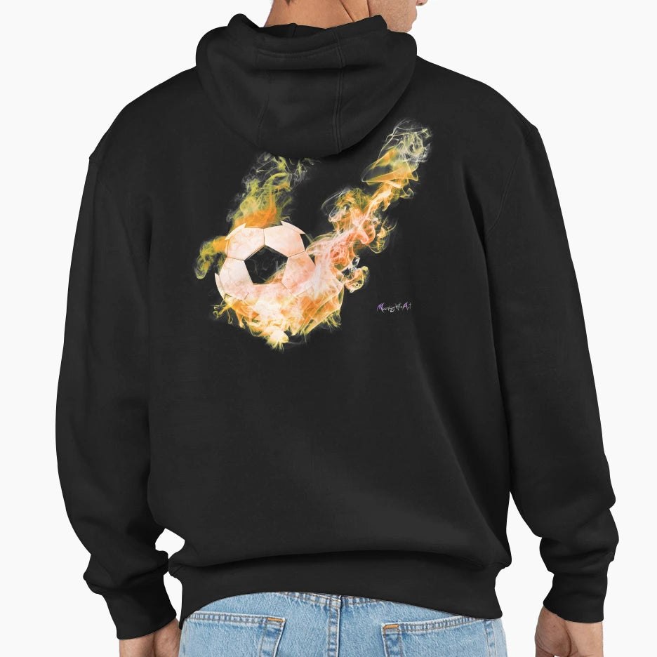 Football Fire Hoodie - Novelty Apparel Unisex - T-Shirt, Sweatshirt, Hoodie