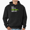 Eat Sleep Football Repeat Football T-Shirt - Graphic Print Men Women - T-Shirt, Sweatshirt, Hoodie