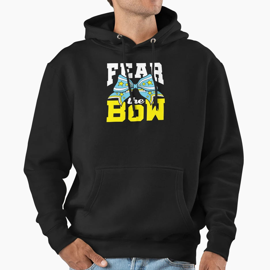 Cheerleading Cheer Fear Bow Hoodie - Custom Art Print for Adults - T-Shirt, Sweatshirt, Hoodie