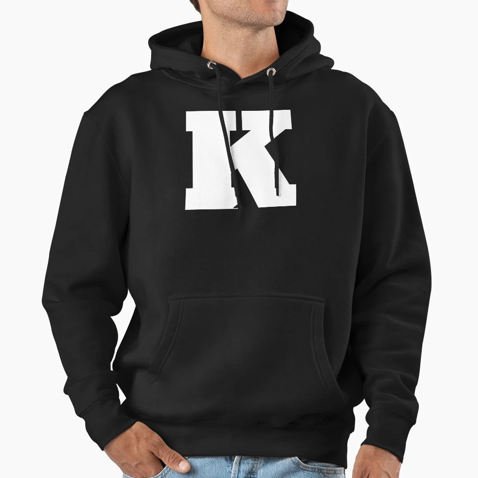 Alphabet K Uppercase Letter K Letter K Hoodie - Aesthetic Graphic Unisex - T-Shirt, Sweatshirt, Hoodie