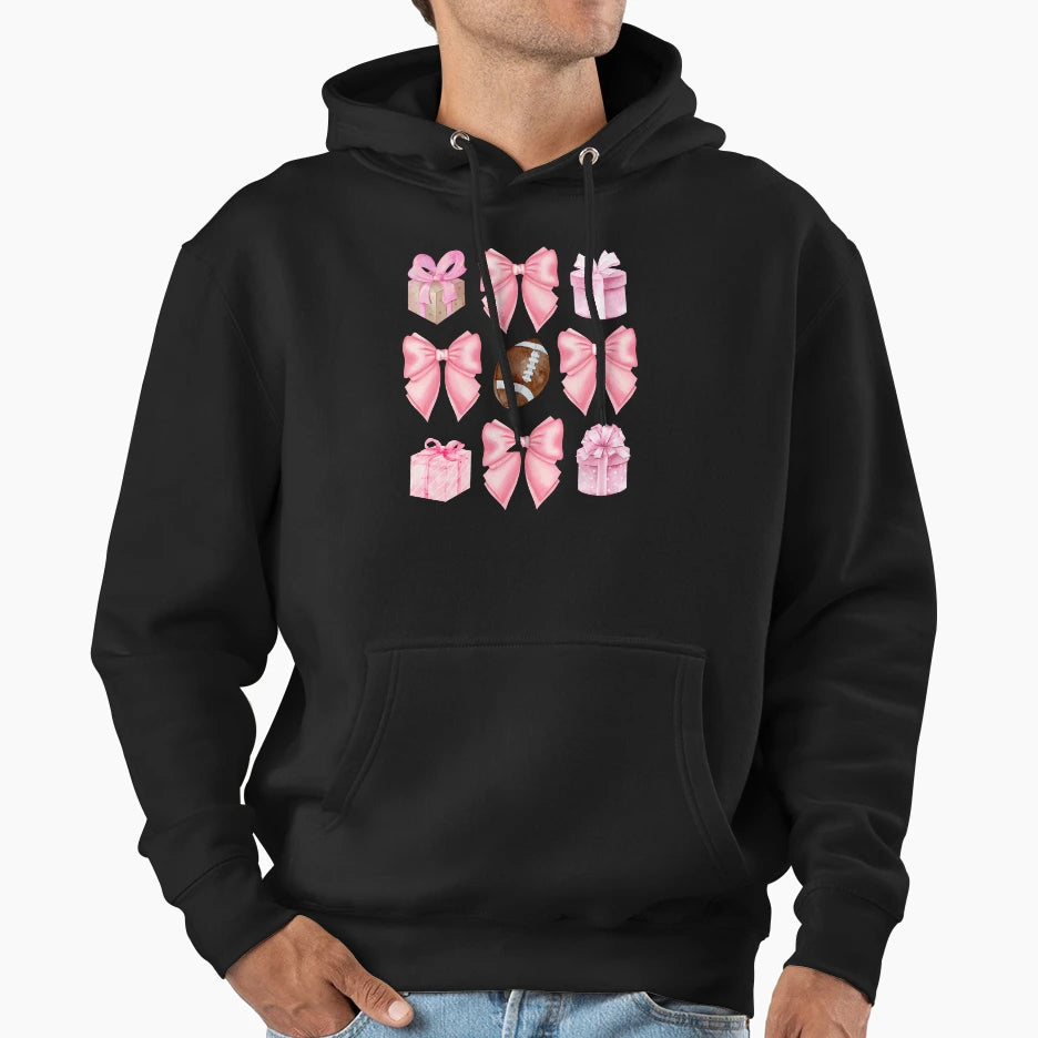 Football Mom Football New Year Happy New Hoodie - Aesthetic Graphic Unisex - T-Shirt, Sweatshirt, Hoodie