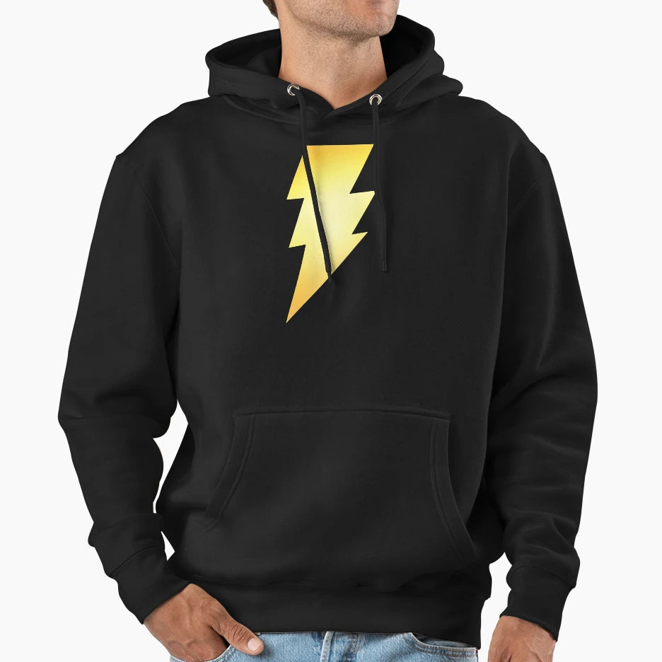 Black Adam Shazam Lightning Hoodie - Aesthetic Graphic for Adults - T-Shirt, Sweatshirt, Hoodie