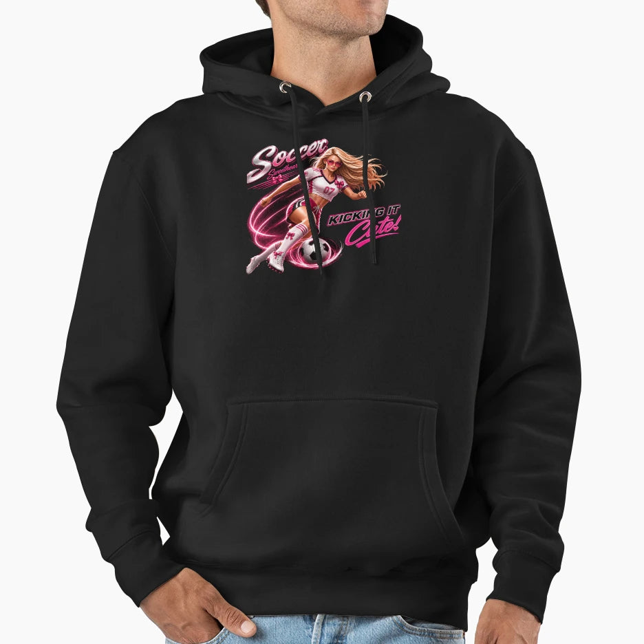 Soccer Sweetheart Kicking It Coquette T-Shirt - Minimalist Print Unisex - T-Shirt, Sweatshirt, Hoodie