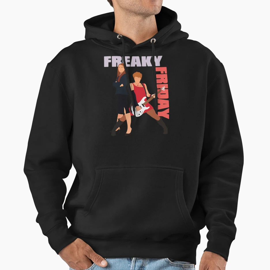 Freaky Friday Movie Switch Day Rocker Hoodie - Aesthetic Graphic Men Women - T-Shirt, Sweatshirt, Hoodie