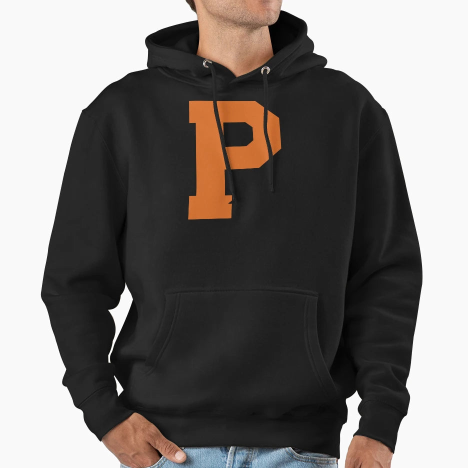 Alphabet Orange P Sports Letter P Hoodie - Streetwear Style Men Women - T-Shirt, Sweatshirt, Hoodie