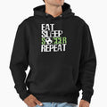 Eat Sleep Soccer Repeat Sport Player T-Shirt - Custom Art Print Men Women - T-Shirt, Sweatshirt, Hoodie