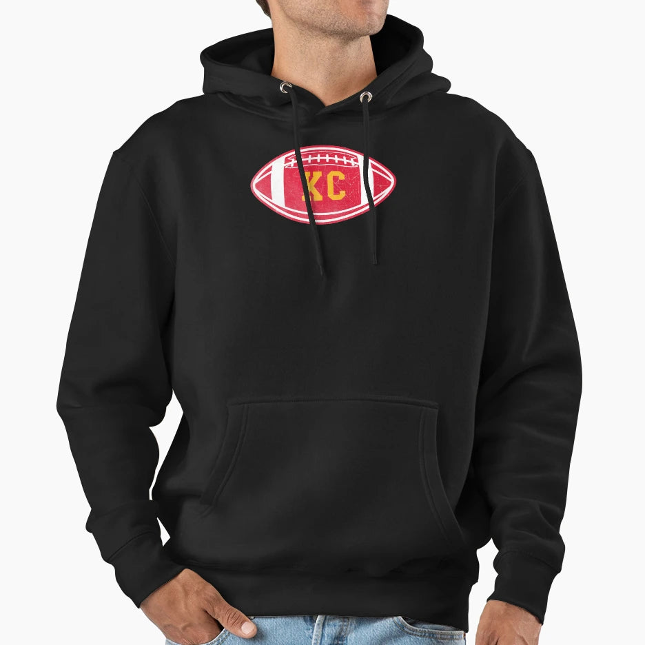 Kansas City Throwback Football Hoodie - Casual Everyday Wear for Adults - T-Shirt, Sweatshirt, Hoodie